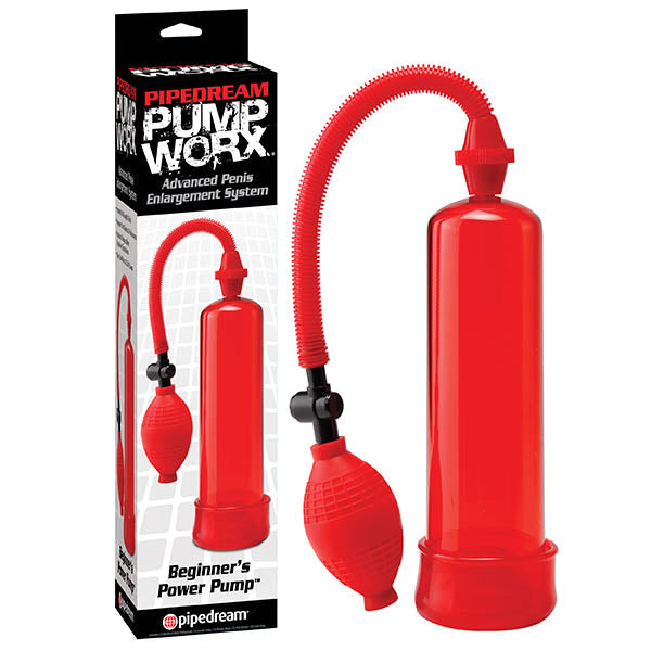 Pump Worx Beginner's Power Pump - Red Penis Pump Pipedream